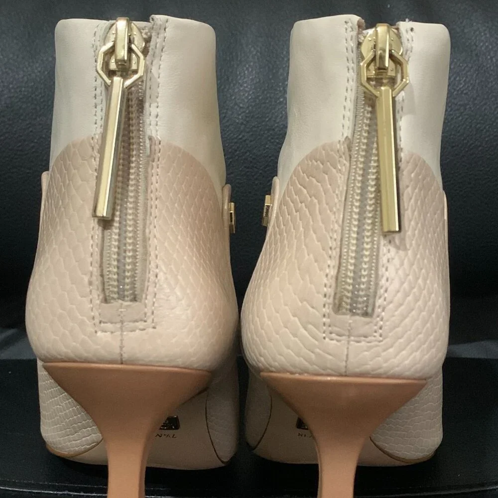 Louise et Cie Cream Leather Ankle Boots 7.5 - Picture 3 of 7